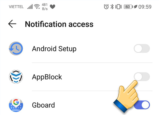 quyền truy cập thông báo